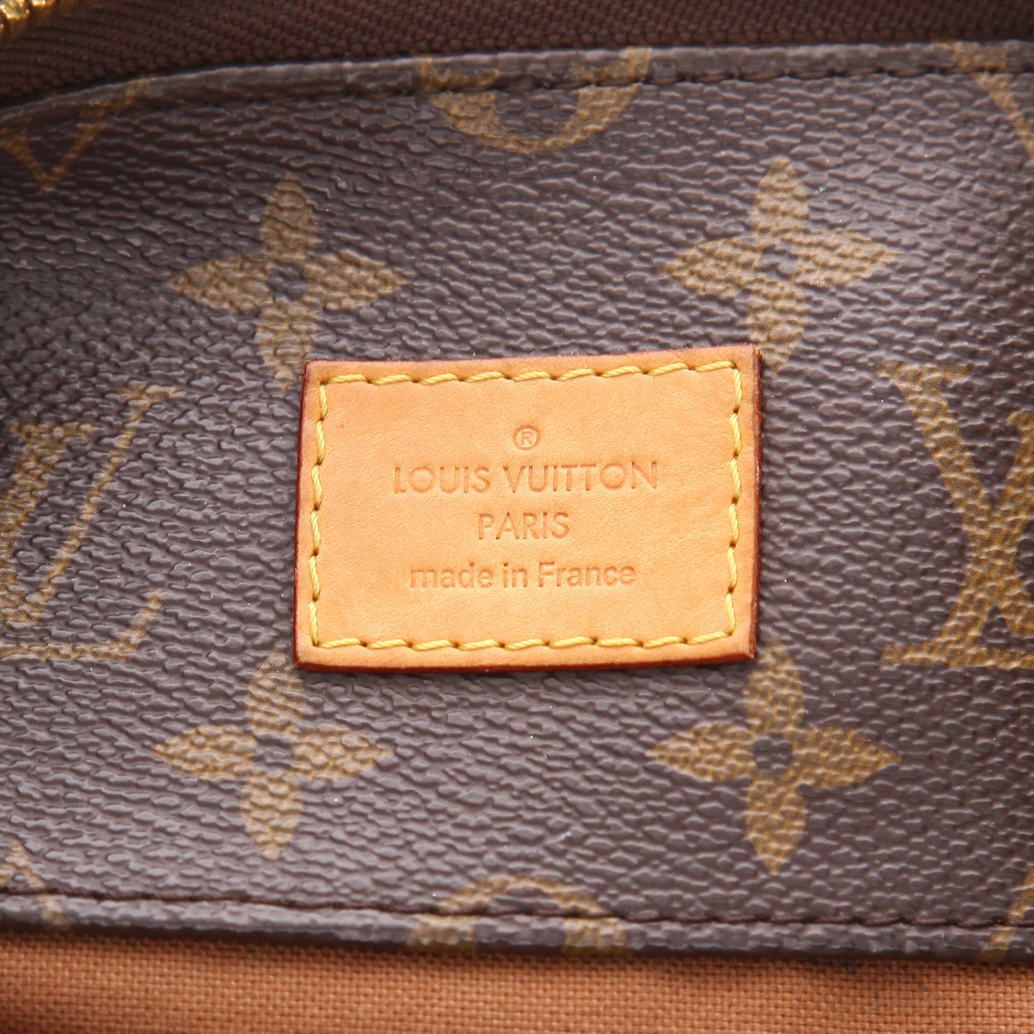 Bolso de mano Louis Vuitton  Sully en lona Monogram marrón y cuero natural - Detail D2