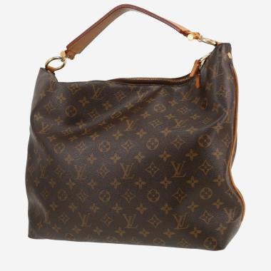 Sac à main Louis Vuitton  Sully en toile monogram marron et cuir naturel
