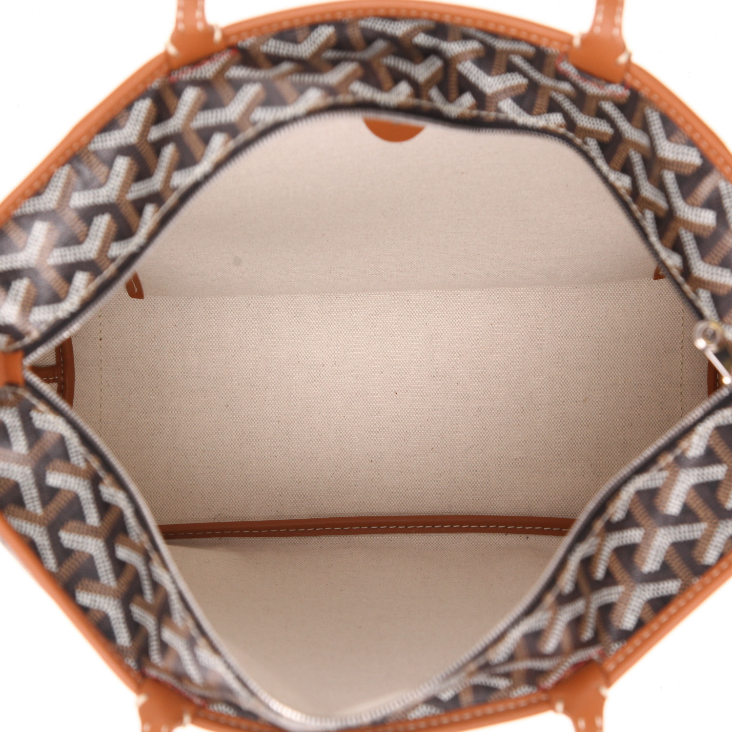 Goyard  Artois shopping bag  in black Goyard canvas  and brown leather - Detail D4