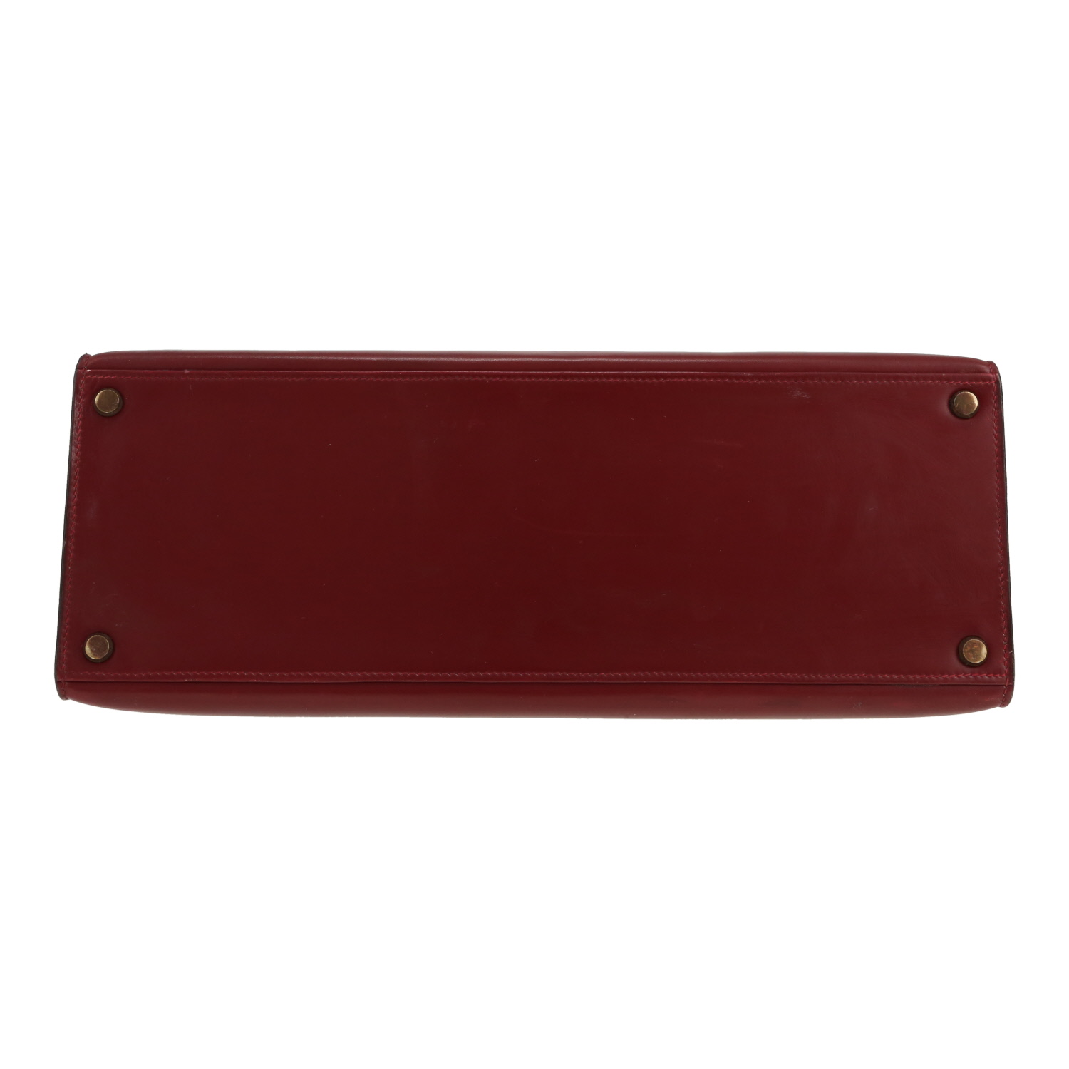 Sac à main Hermès  Kelly 35 cm en cuir box rouge H - Detail D1