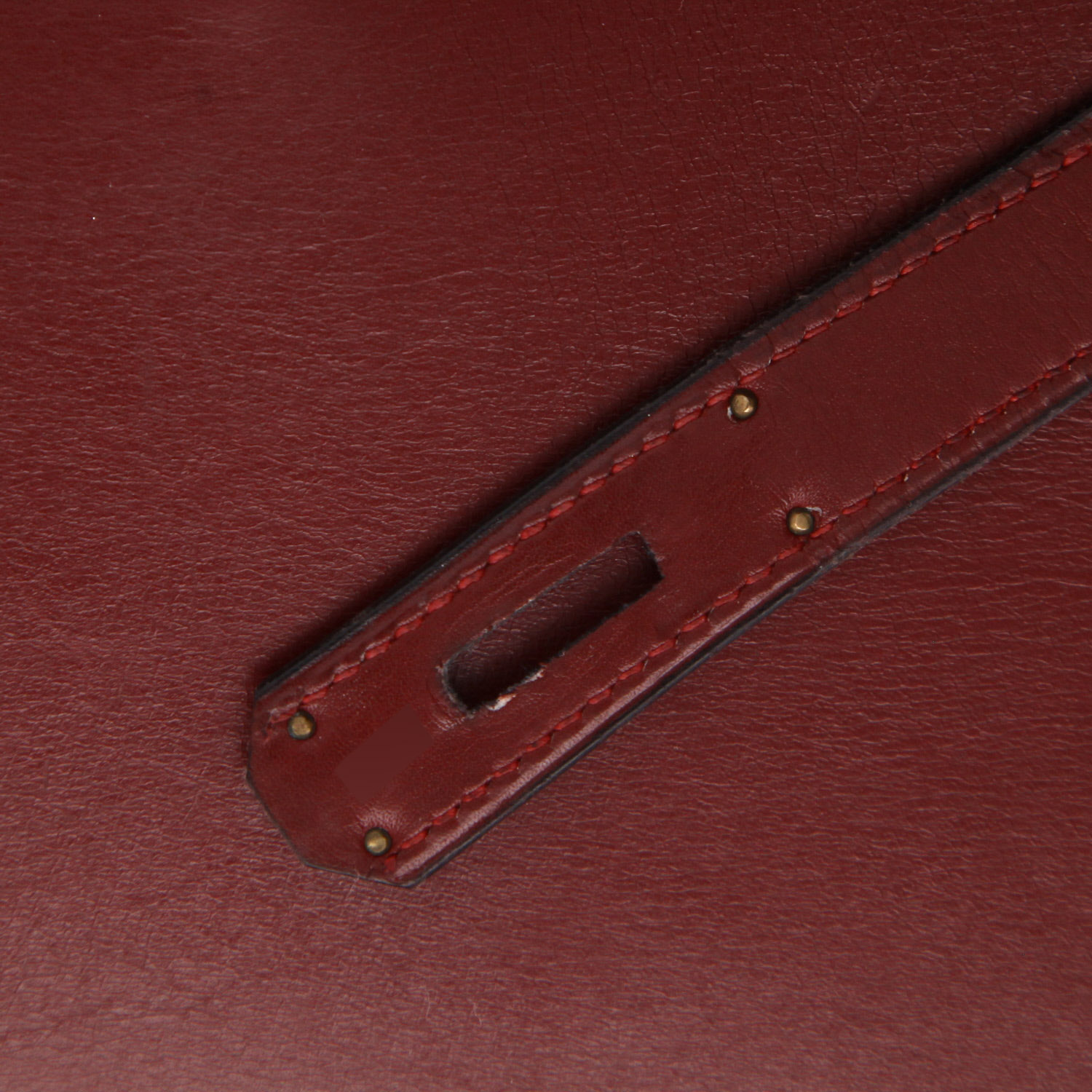 Sac à main Hermès  Kelly 35 cm en cuir box rouge H - Detail D4