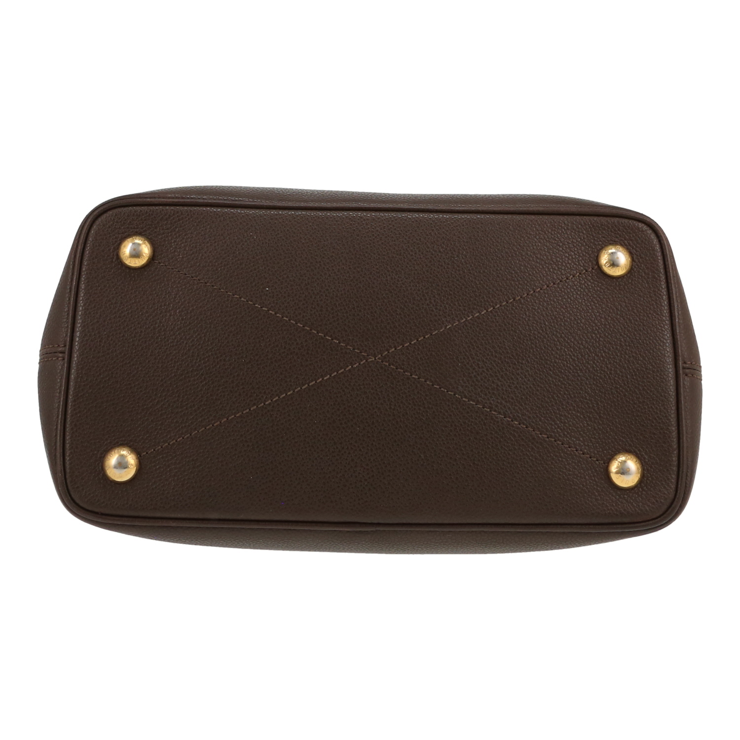 Sac cabas Louis Vuitton  Citadines en cuir monogram empreinte marron - Detail D1