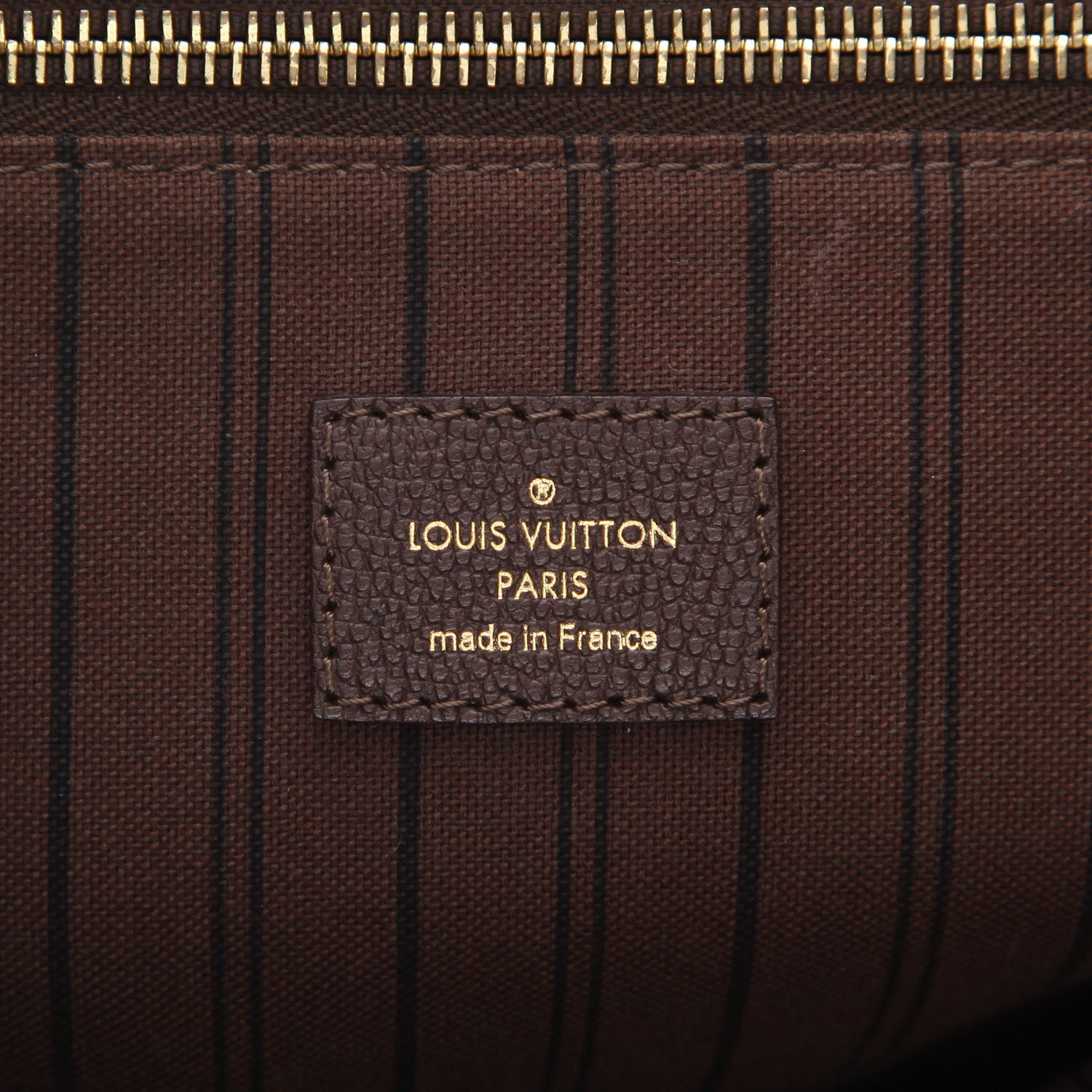 Louis Vuitton  Citadines shopping bag  in brown empreinte monogram leather - Detail D2