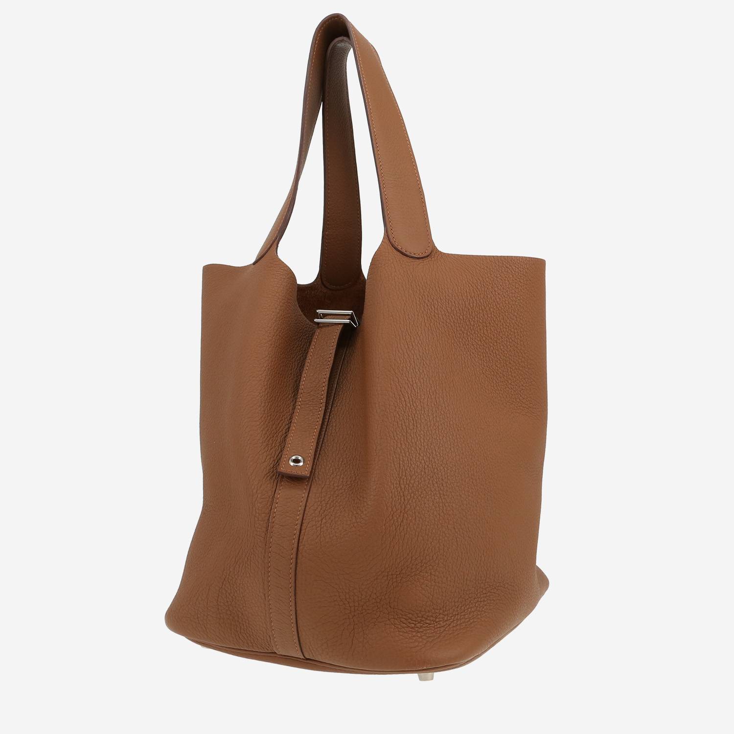 Borsa Hermès  Picotin modello grande  in pelle togo marrone