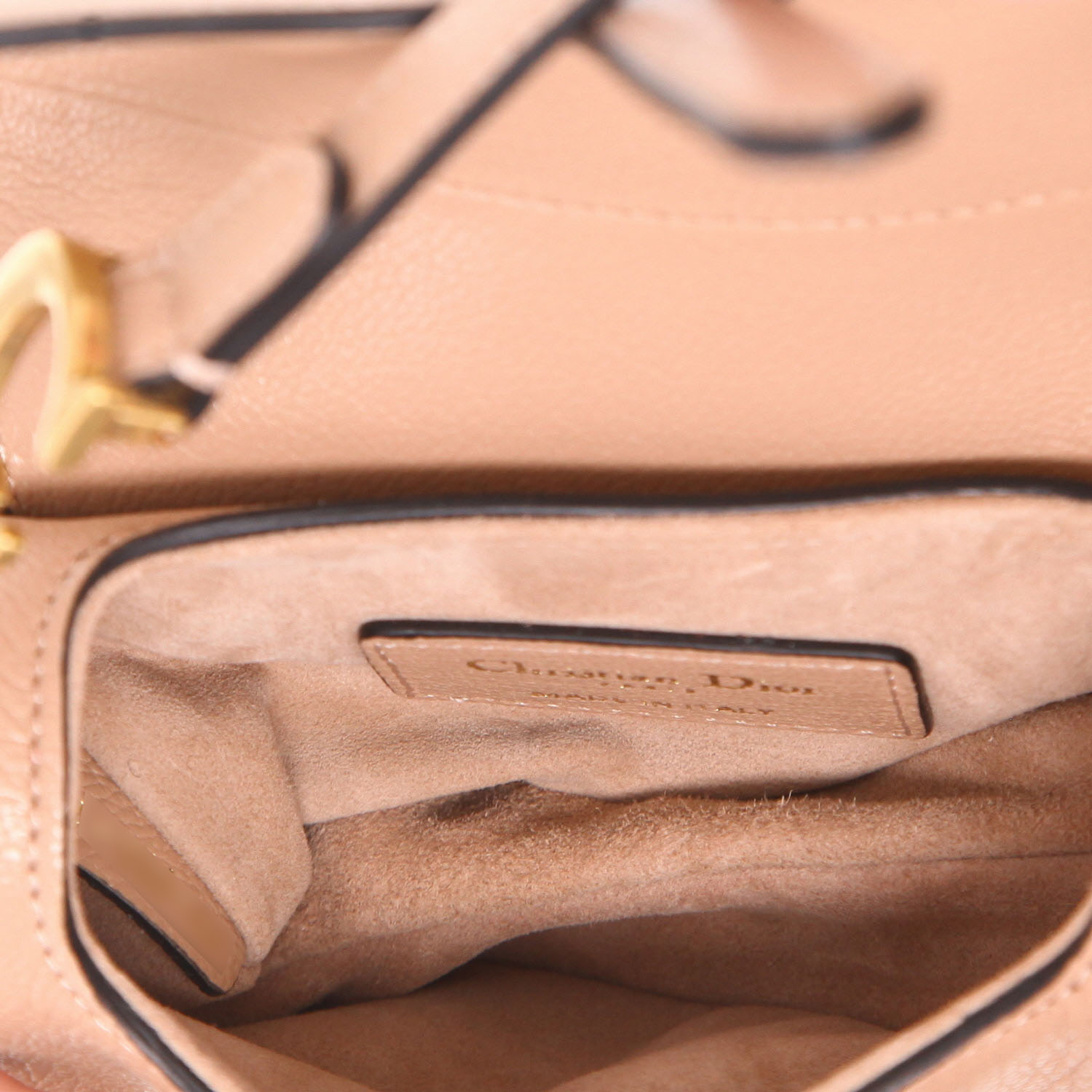 Borsa Dior  Saddle mini  in pelle martellata rosa - Detail D3