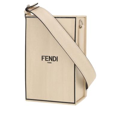 Fendi   shoulder bag  in beige and black leather