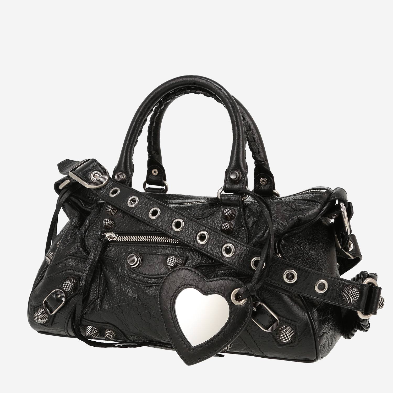 Balenciaga  Neo Cagole handbag  in black leather
