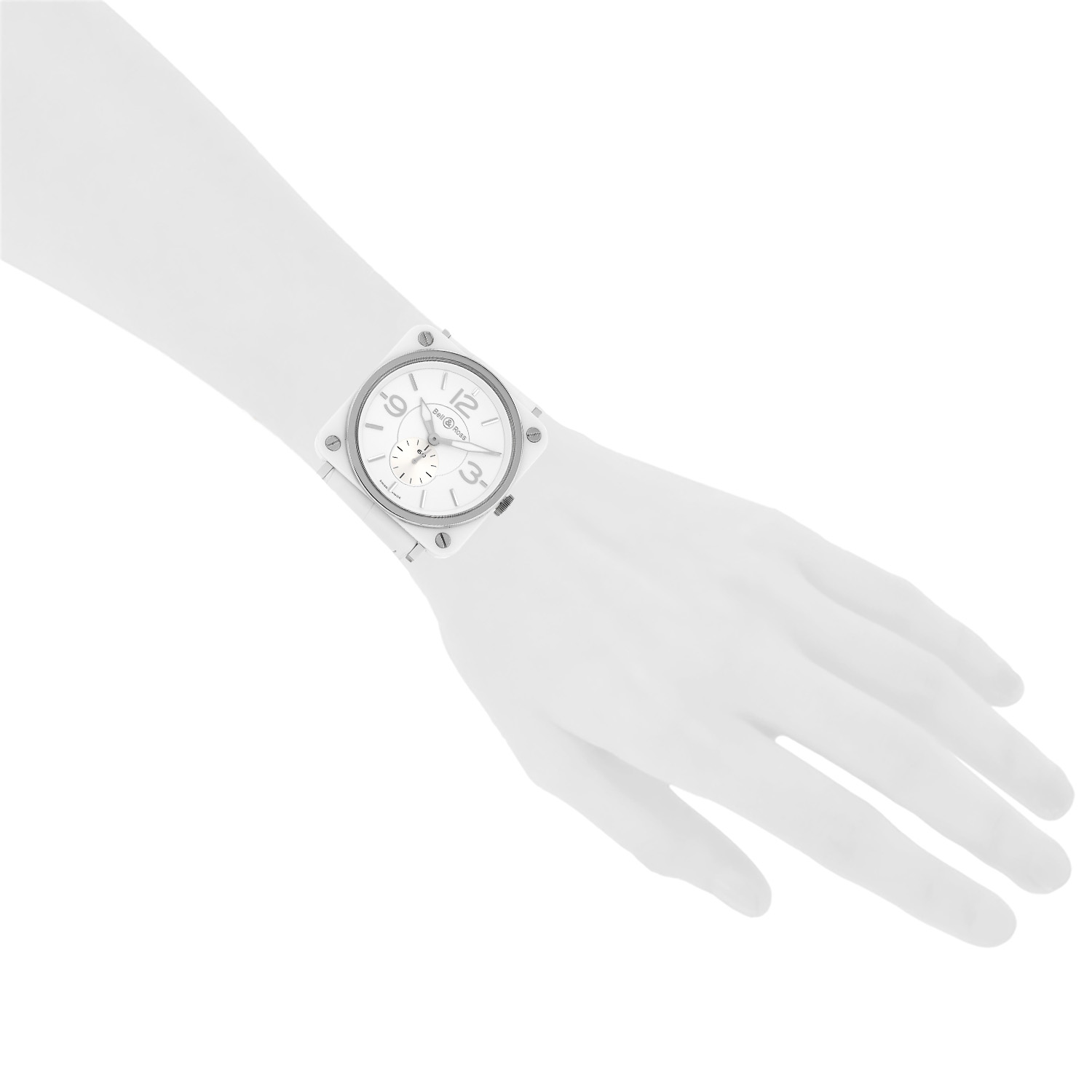Orologio Bell 
Ross BRS98 in ceramica e acciaio Ref: Bell 
Ross - BRS White Ceramic  Circa 2010 - Detail D1