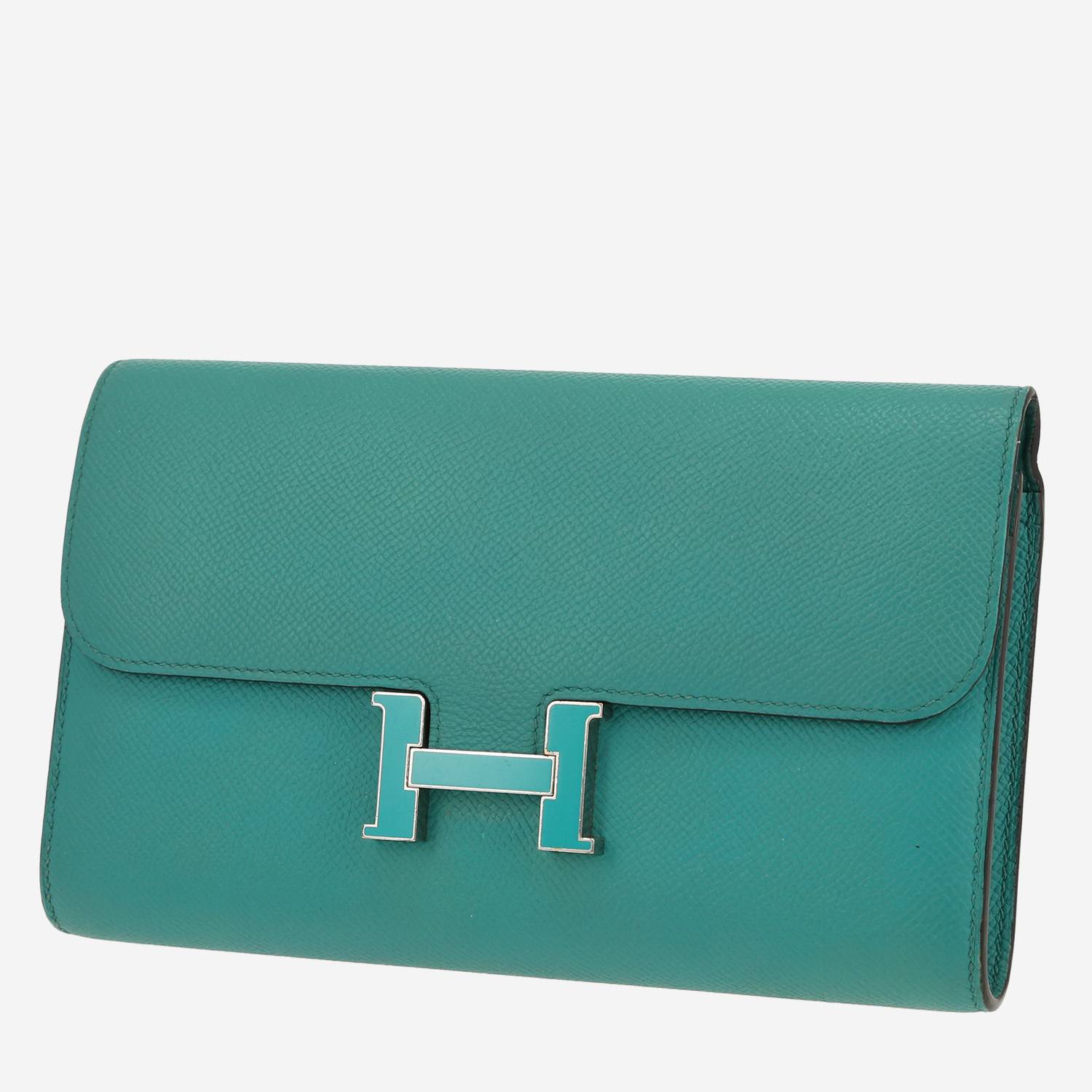 Billetera Hermès  Constance Wallet en cuero epsom verde malaquita