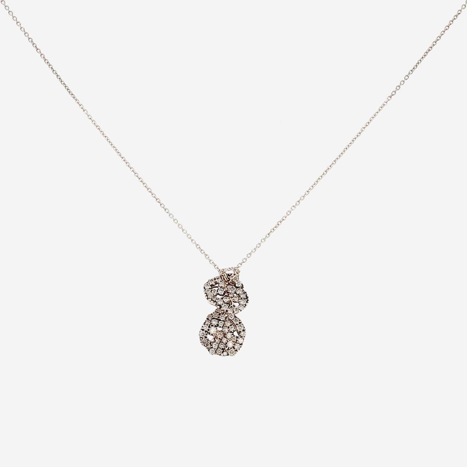 Collier H. Stern Giverny en or blanc non rhodié et diamants bruns
