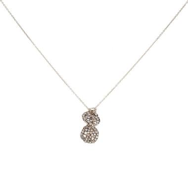 Collier H. Stern Giverny en or blanc non rhodié et diamants bruns