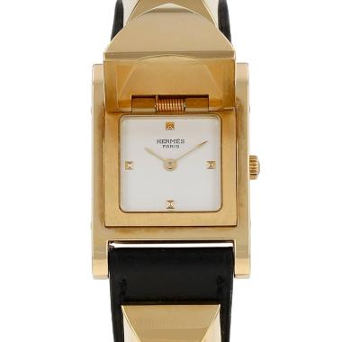 Orologio Hermès Médor in oro placcato Circa 1990