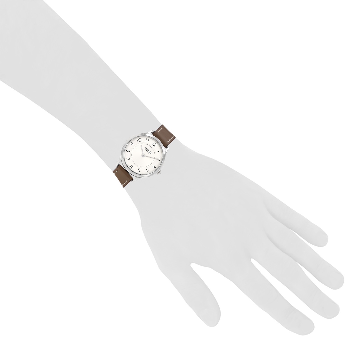 Hermès Slim  in stainless steel Ref: Hermès - CA2. 210  Circa 2010 - Detail D1