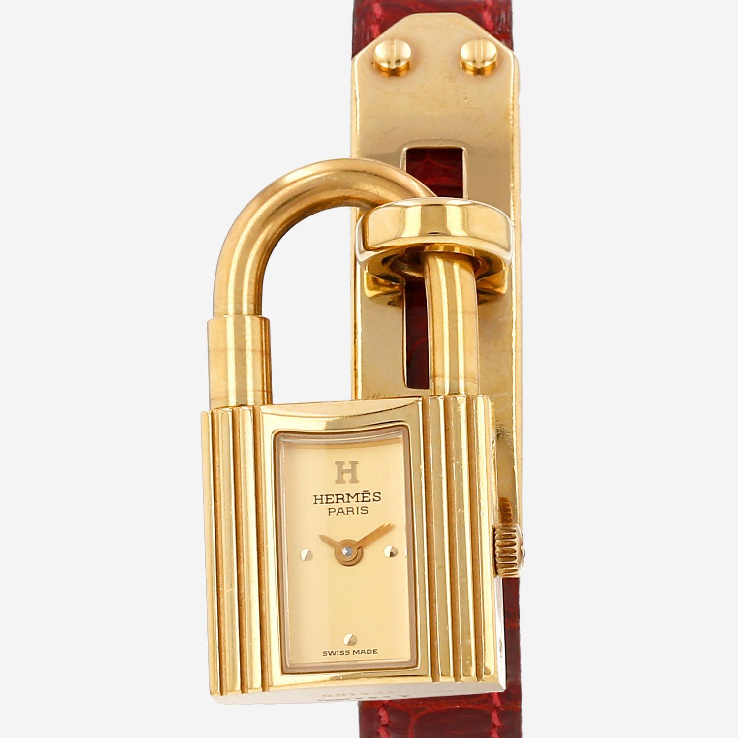 Reloj Hermès Kelly de oro chapado Circa 1990