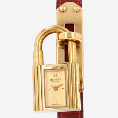 Reloj Hermès Kelly de oro chapado Circa 1990