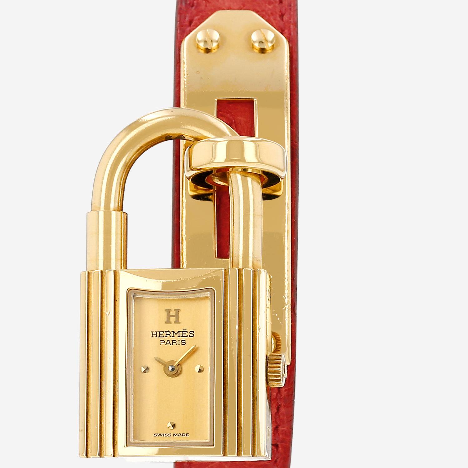 Hermès Kelly watch in gold plated Circa 1990