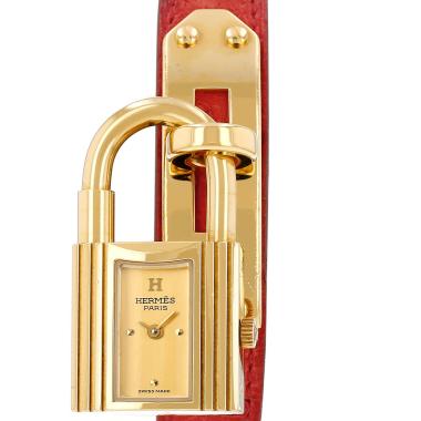 Montre Hermès Kelly en plaqué or Vers 1990