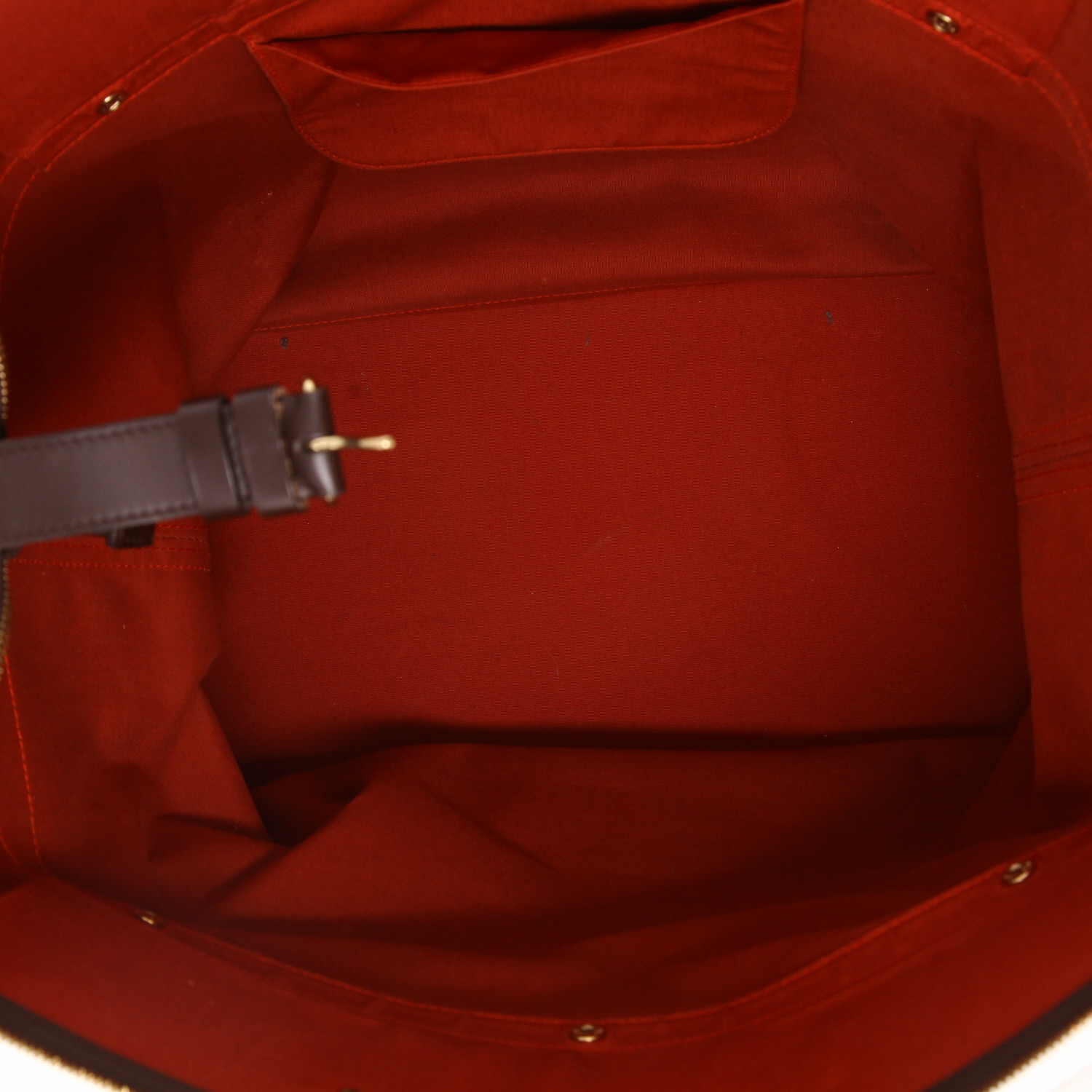 Bolsa de viaje Louis Vuitton  Grimaud en lona a cuadros ébano y cuero marrón - Detail D3