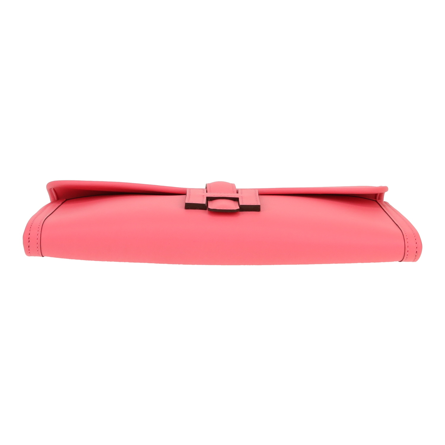Bolsito de mano Hermès  Jige en cuero swift azalea pink - Detail D1