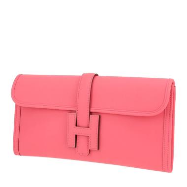 Hermès  Jige pouch  in azalea pink Swift leather