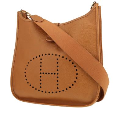 Sac bandoulière Hermès  Evelyne en vache Liégée naturelle