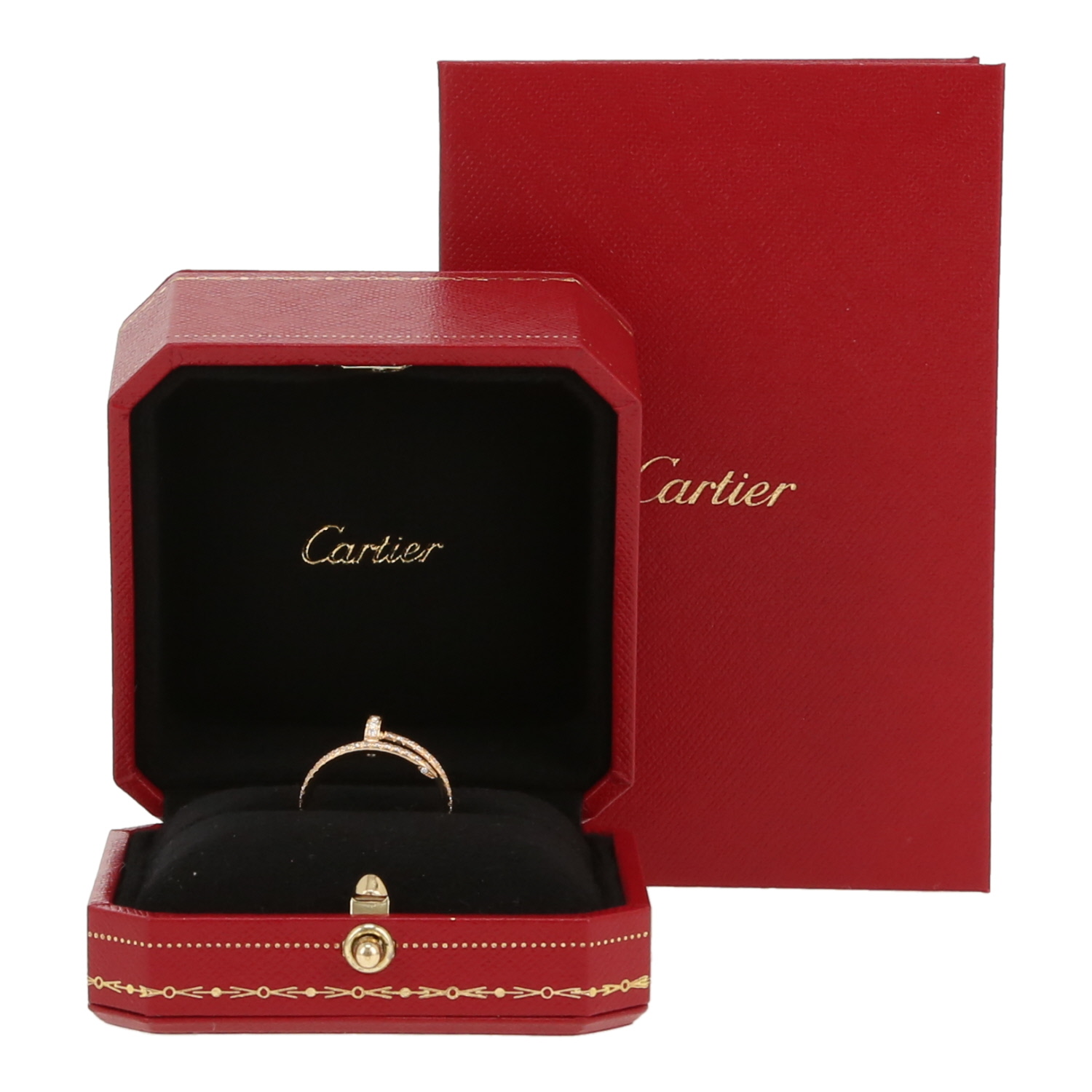 Cartier Juste un clou small model ring in yellow gold and diamonds - Detail D2
