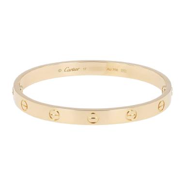 Bracelet Cartier Love en or jaune, taille 17