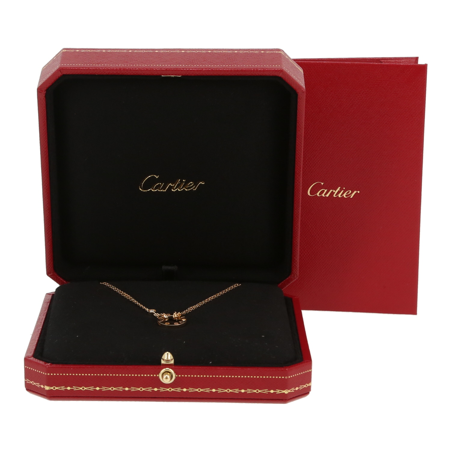 Collier Cartier Love en or jaune et diamants - Detail D2