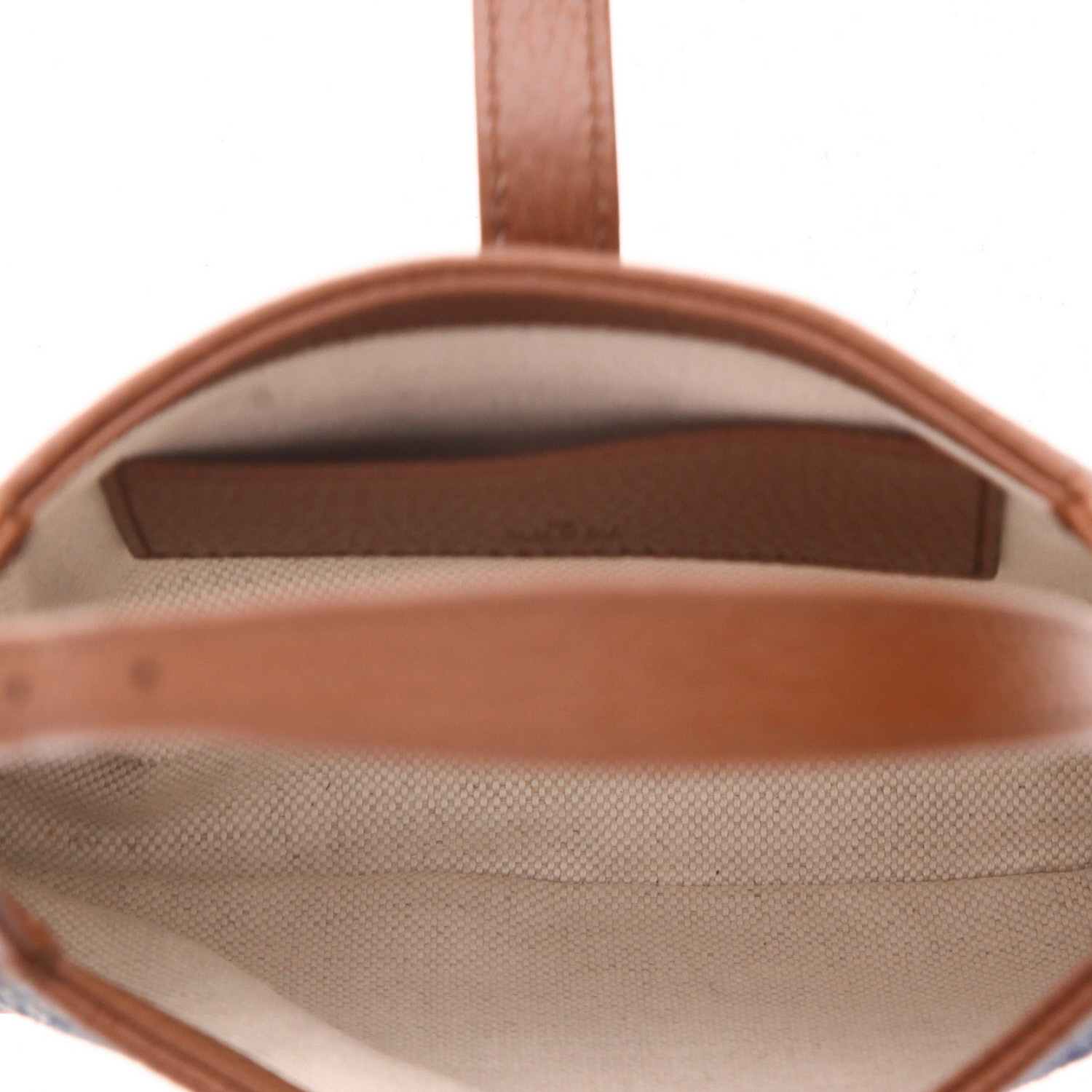 Bolso bandolera Gucci  Jackie en lona denim Monogram azul y cuero marrón - Detail D3