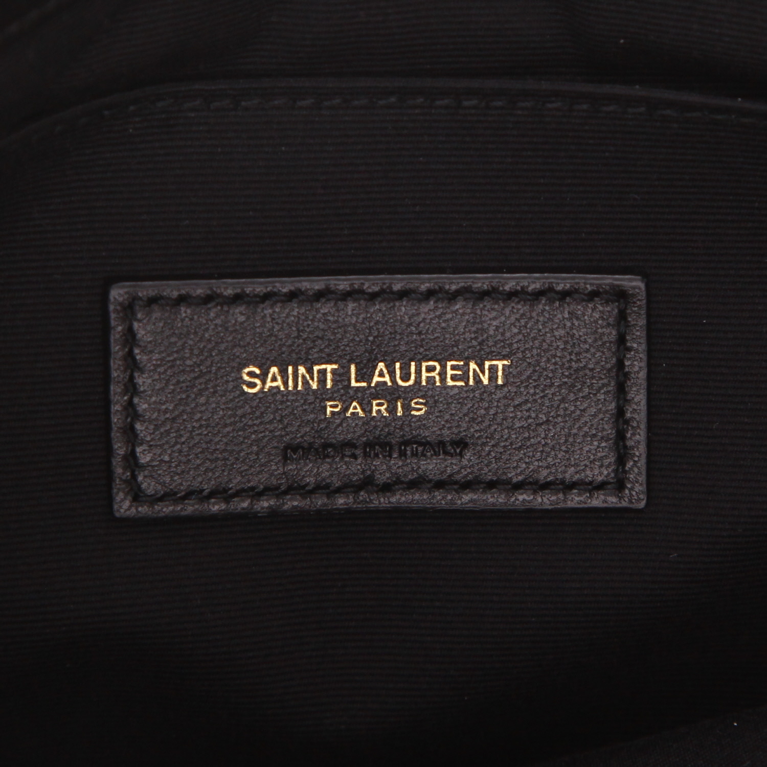 Pochette Saint Laurent   in pelle trapuntata a zigzag nera - Detail D2