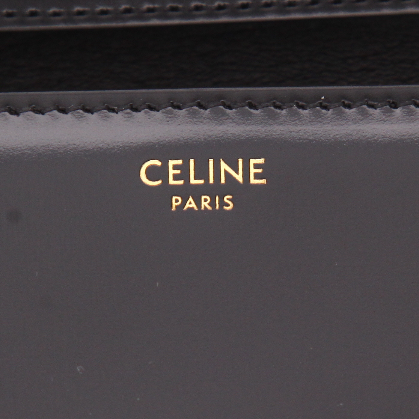 Sac bandoulière Celine   en cuir noir - Detail D2