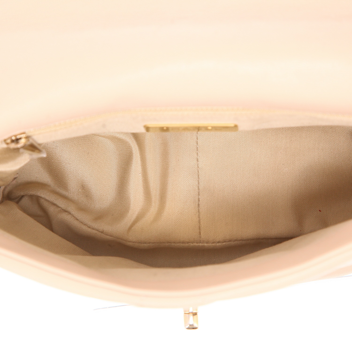 Borsa a tracolla Chanel  19 in pelle trapuntata beige - Detail D3