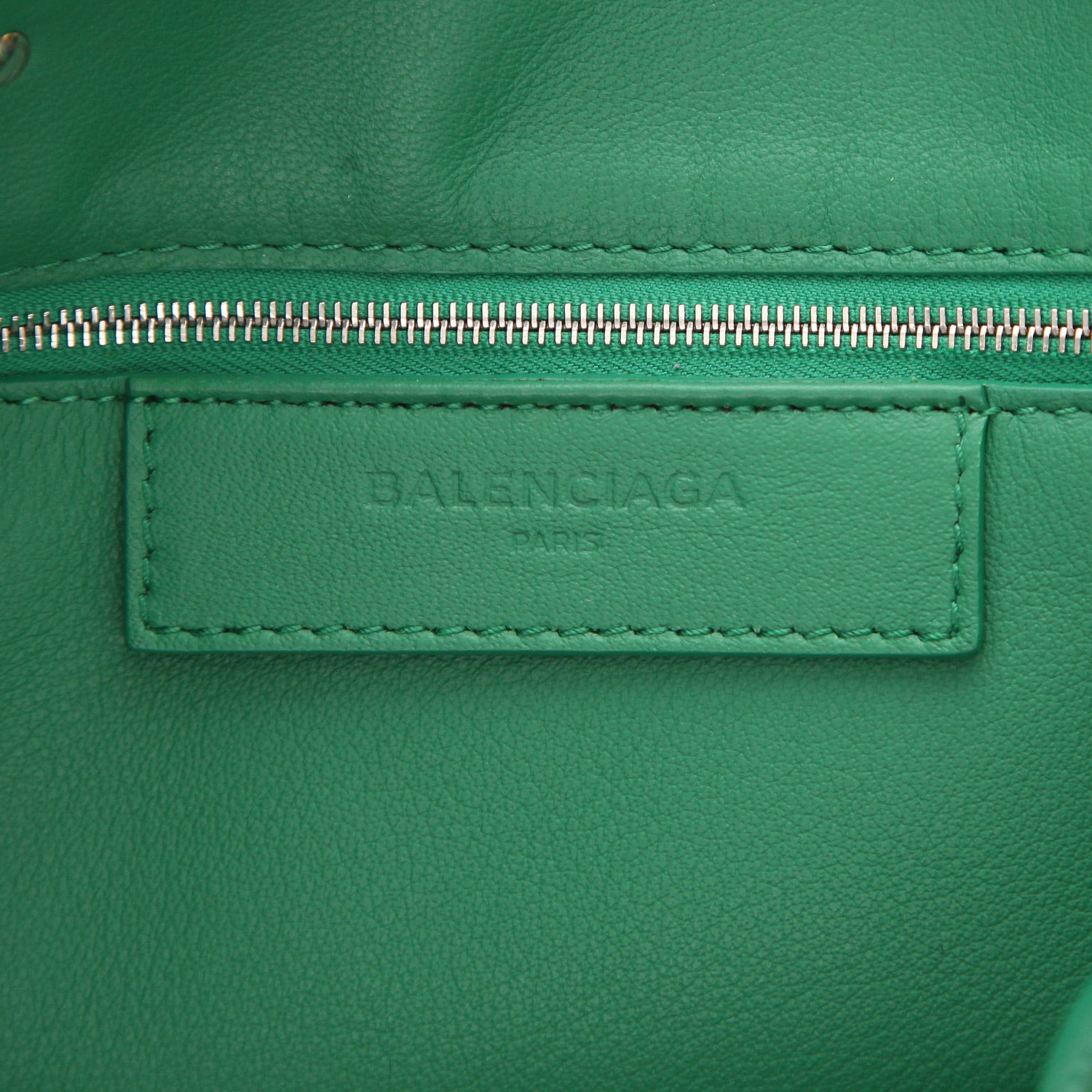 Shopping bag Balenciaga  Papier in pelle verde - Detail D2
