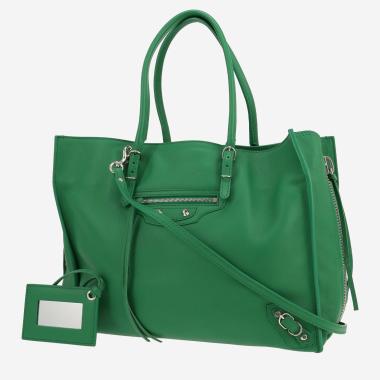 Sac cabas Balenciaga  Papier en cuir vert