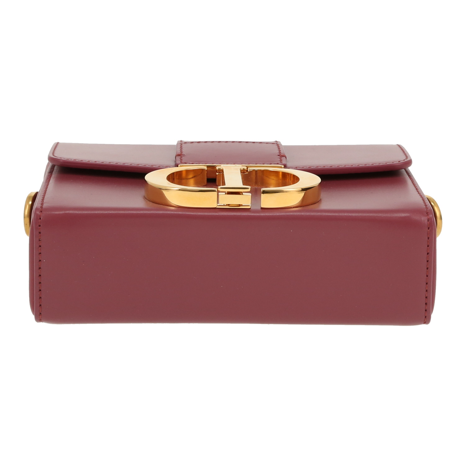 Dior  Box 30 Montaigne shoulder bag  in burgundy leather - Detail D1
