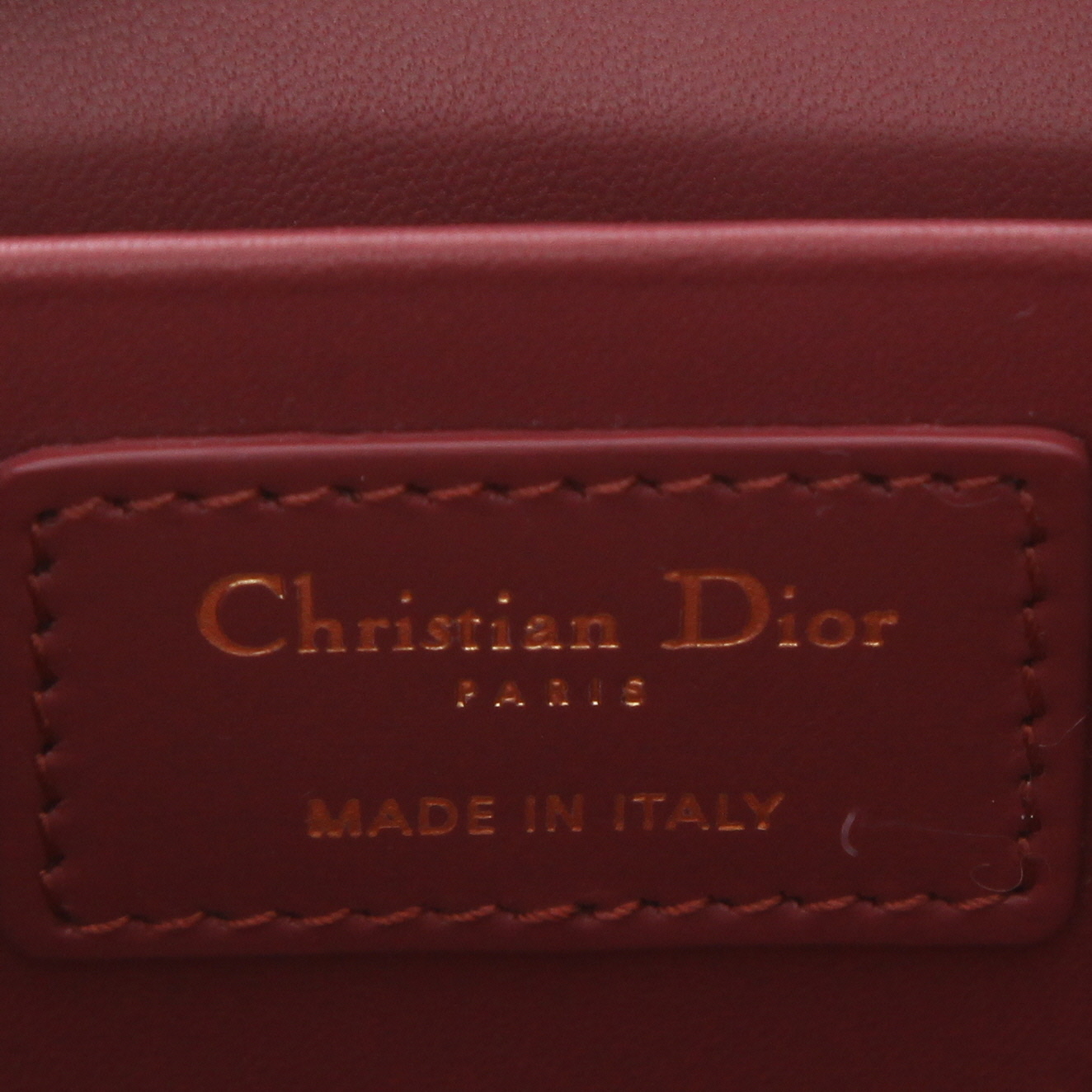 Borsa a tracolla Dior  Box 30 Montaigne in pelle bordeaux - Detail D2