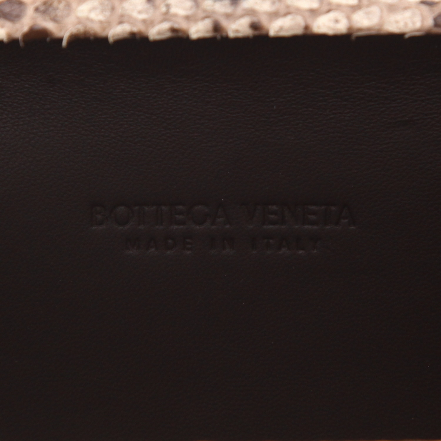 Pochette Bottega Veneta  Knot in pitone beige - Detail D2