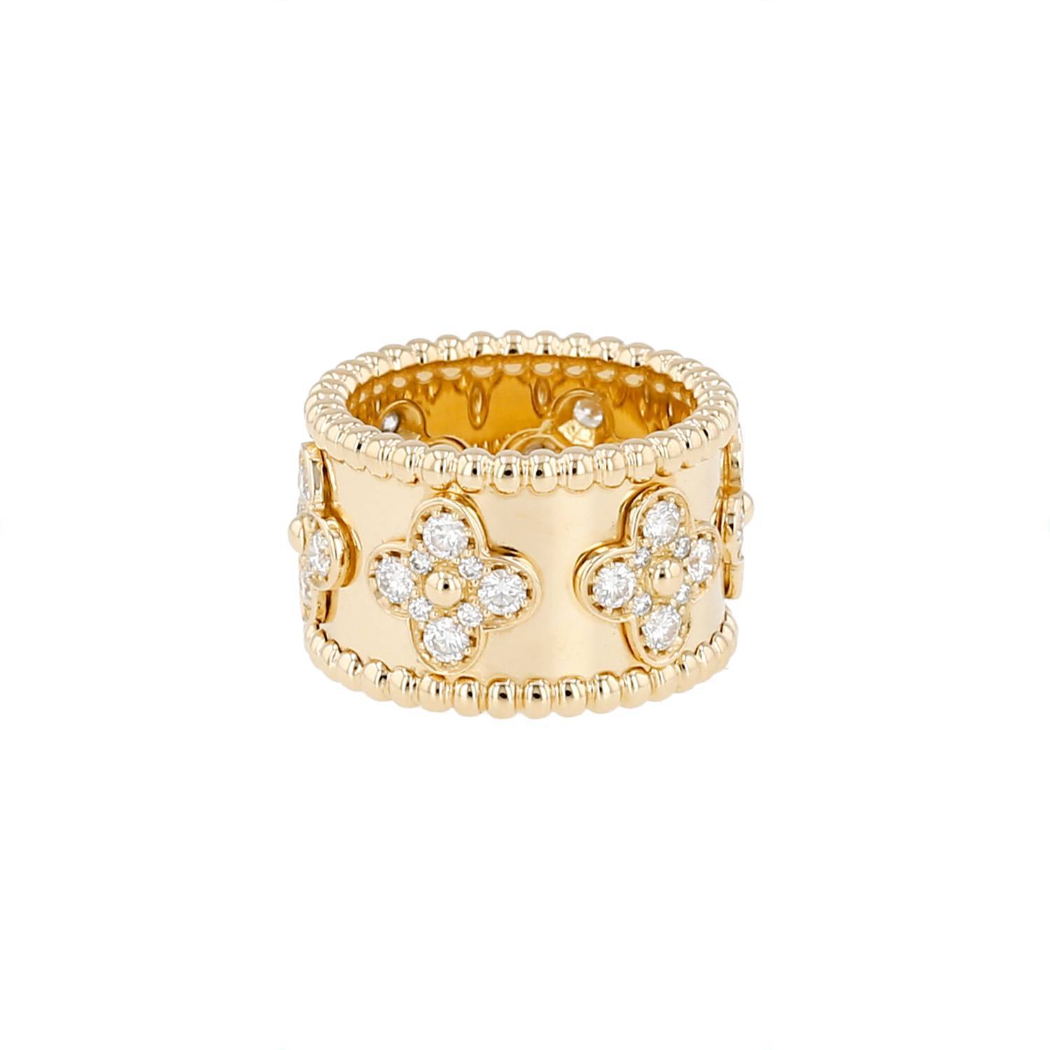 Bague Van Cleef & Arpels Perlée Trèfle or jaune occasion