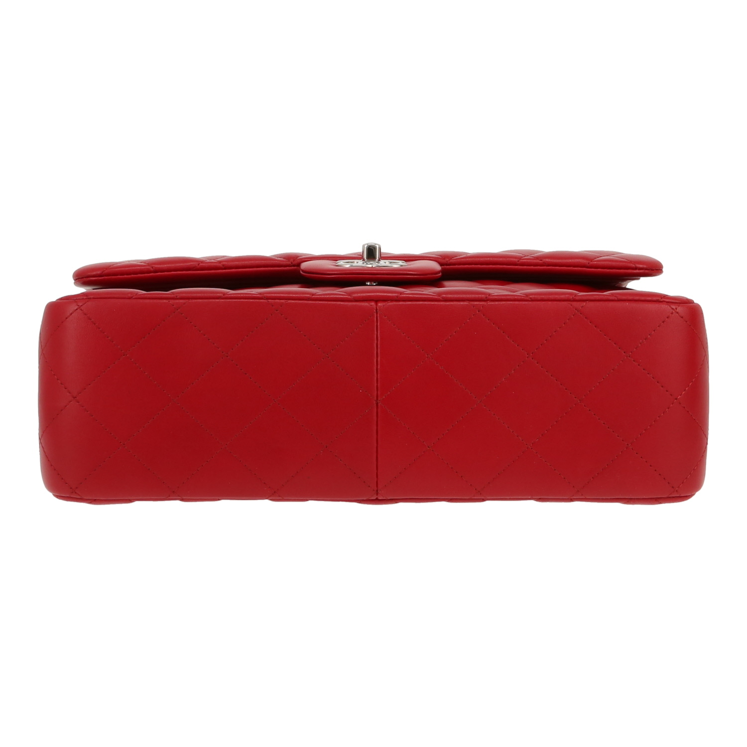 Bolso bandolera Chanel  Timeless Jumbo en cuero acolchado rojo - Detail D1