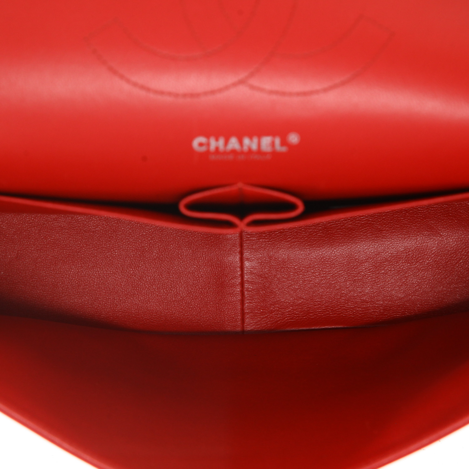 Bolso bandolera Chanel  Timeless Jumbo en cuero acolchado rojo - Detail D3
