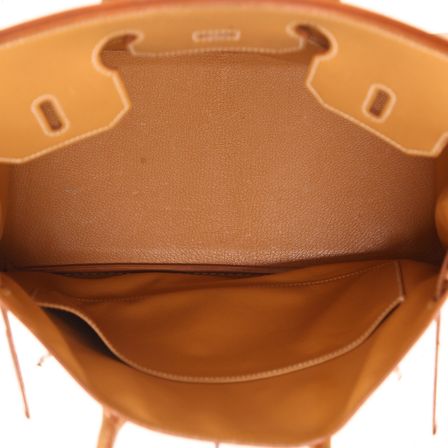 Hermès handbag – ‘Haut à Courroies’ in natural gold leather - Detail D3