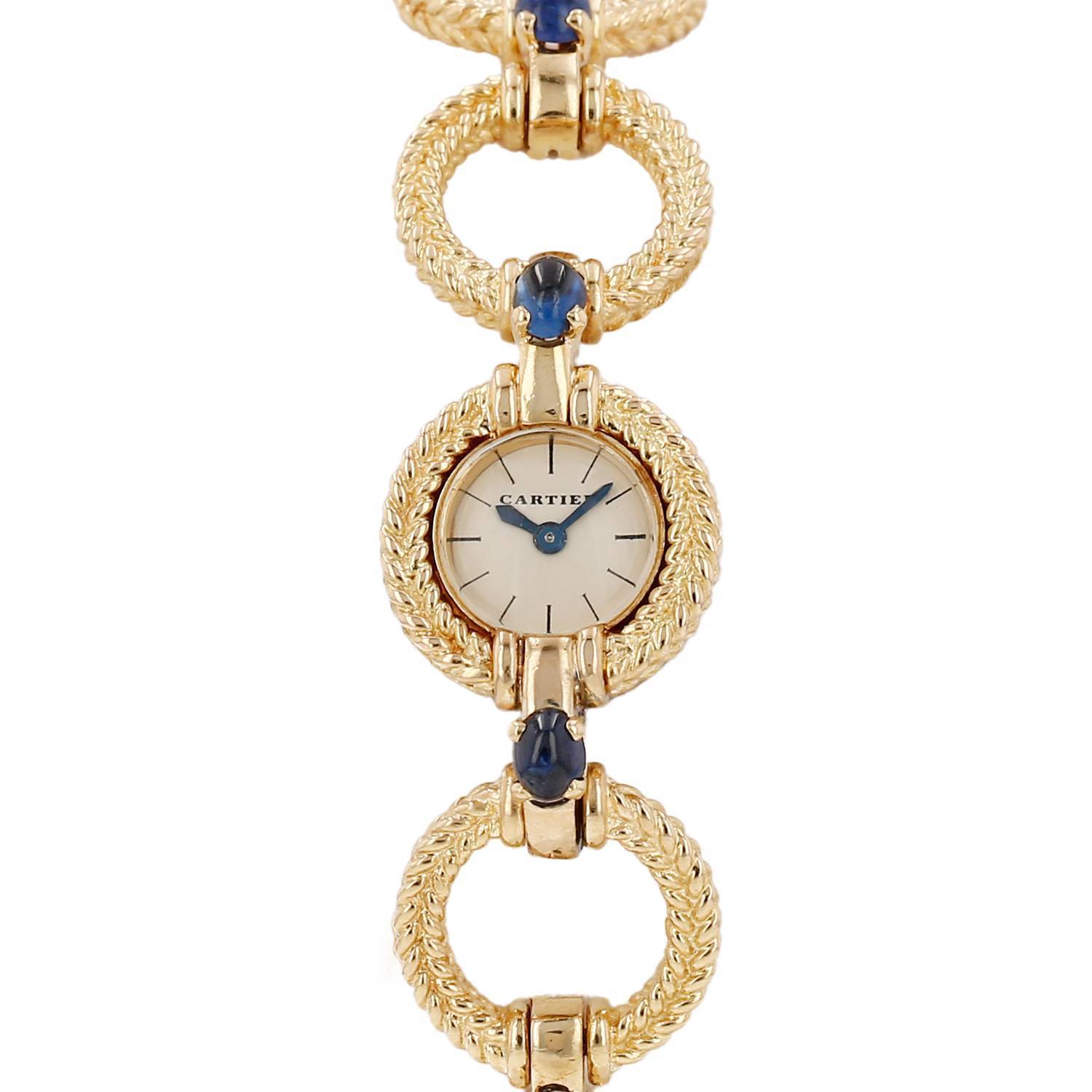 Montre Cartier en or jaune, mouvement signé Edmond Jaeger, Vers 1950 Montre Cartier en or jaune, mouvement signé Edmond Jaeger, Vers 1950