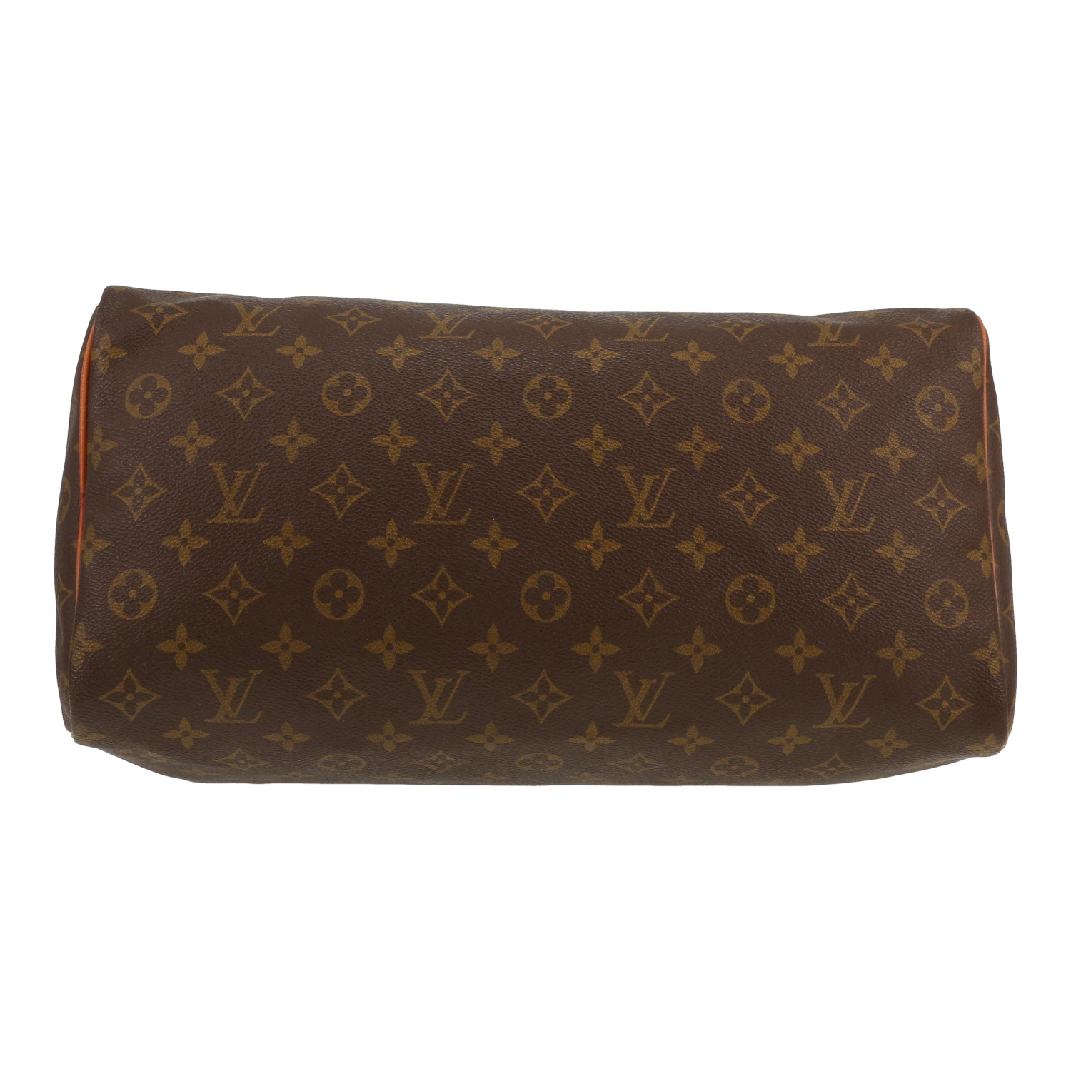 Louis Vuitton  Speedy 35 handbag  in brown monogram canvas  and natural leather - Detail D1