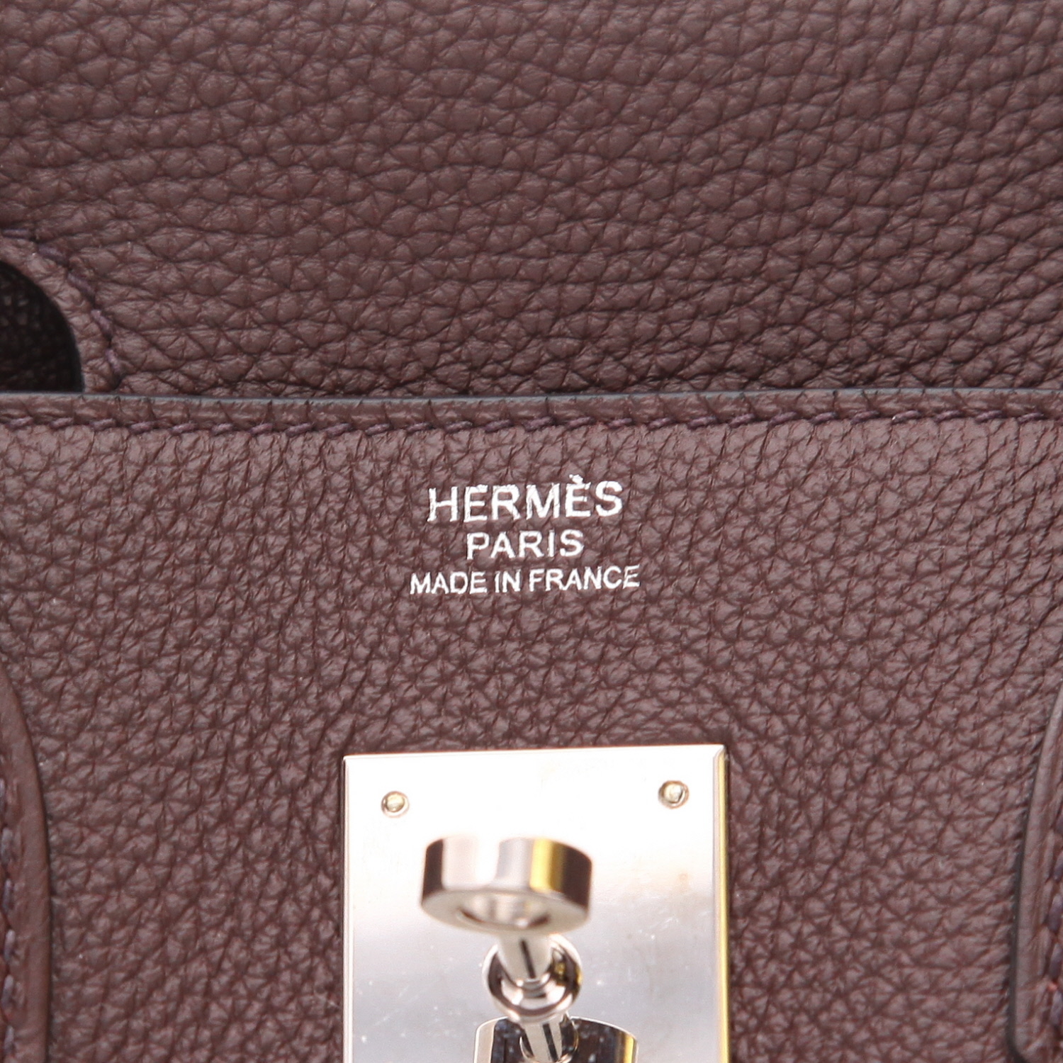 Sac à main Hermès  Birkin 30 cm en cuir togo Rouge Sellier - Detail D2