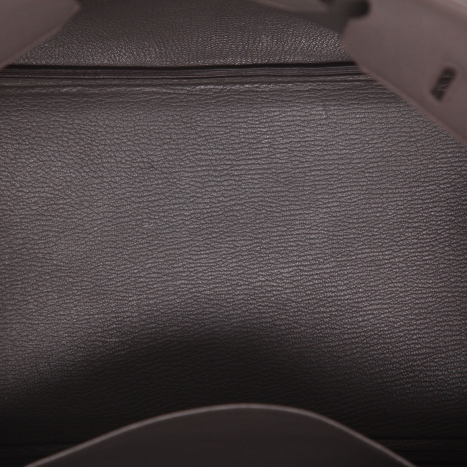 Borsa Hermès  Birkin 35 cm in pelle togo grigia stagna - Detail D3