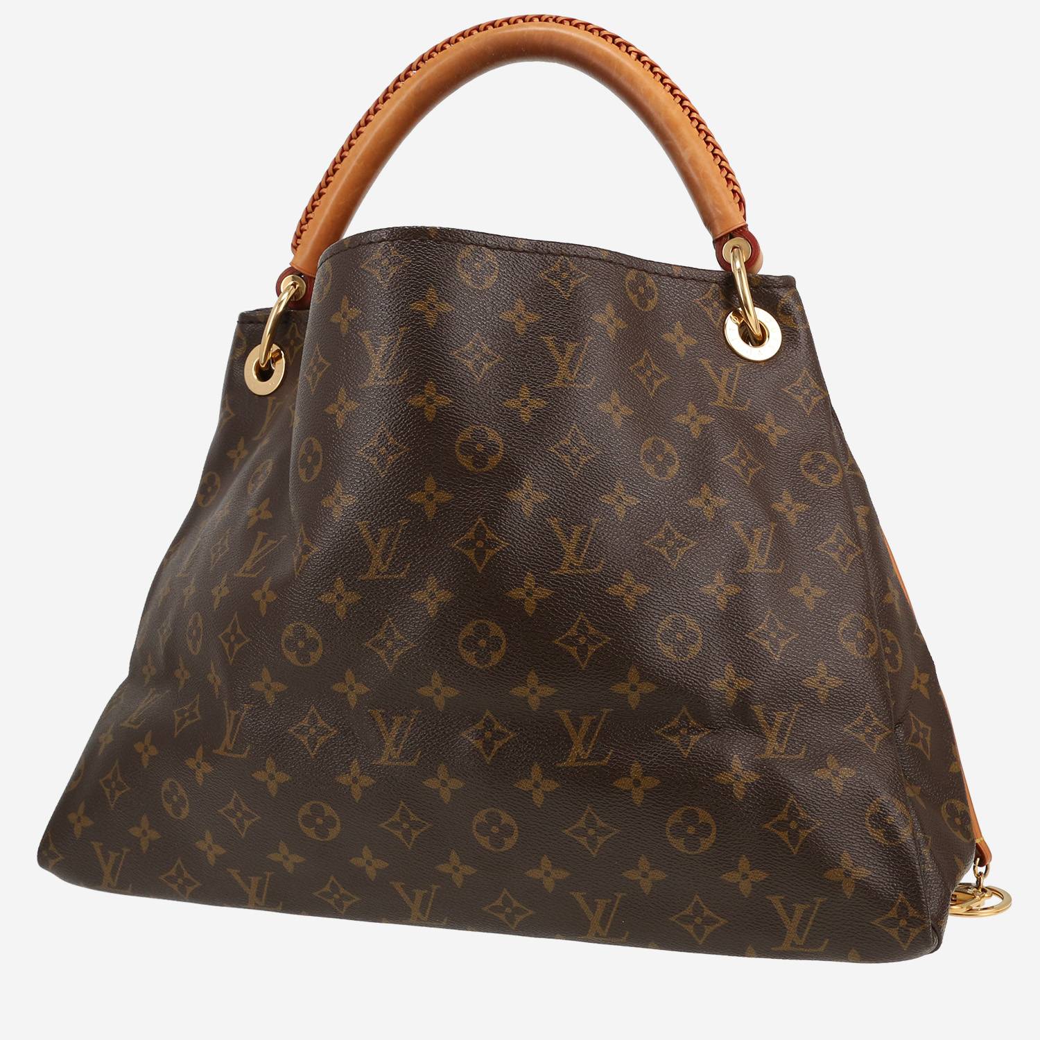 Louis Vuitton  Artsy handbag  in brown monogram canvas  and natural leather