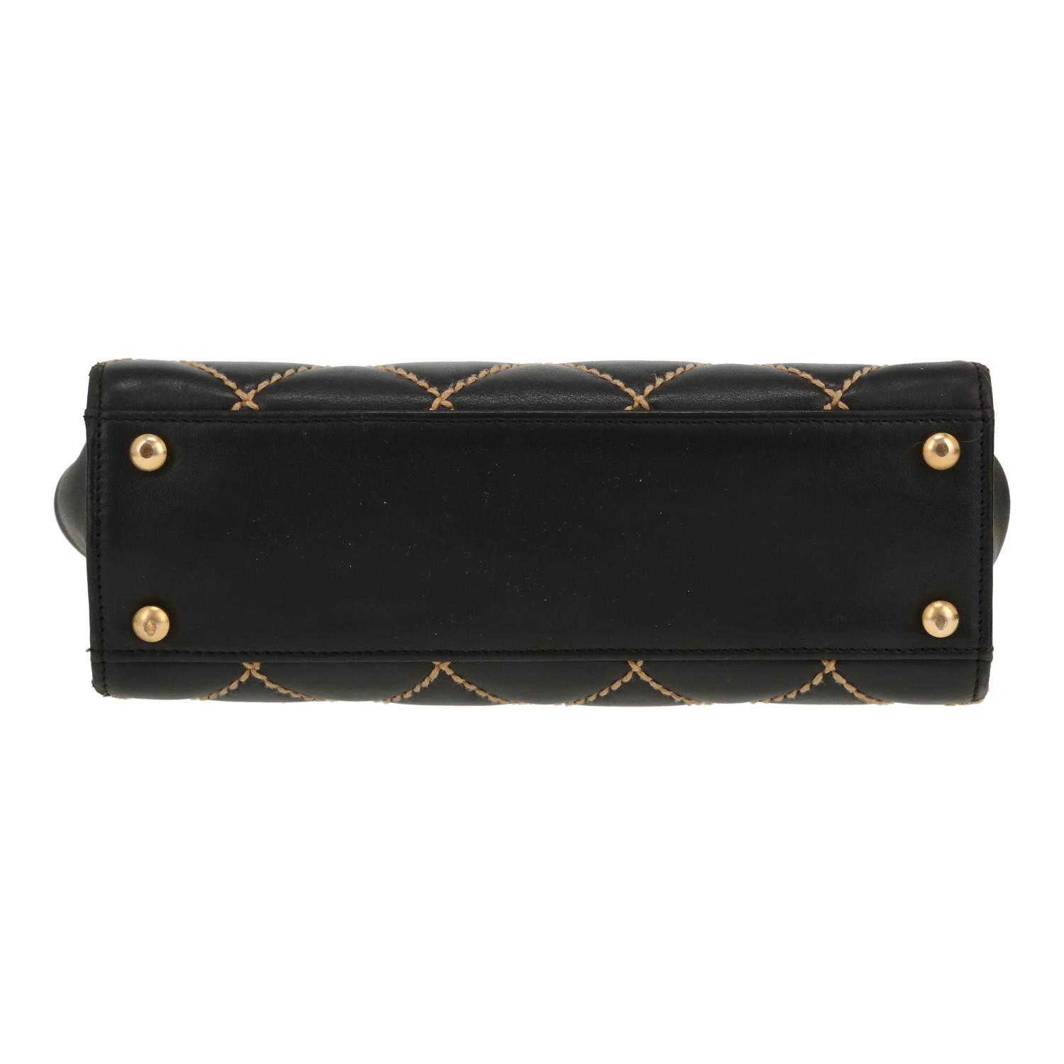 Borsa Chanel  Vintage in pelle trapuntata nera - Detail D1