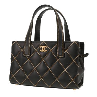 Chanel  Vintage handbag  in black quilted leather