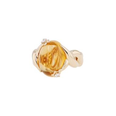 Bague Chanel Comètes en or jaune, citrine et diamants