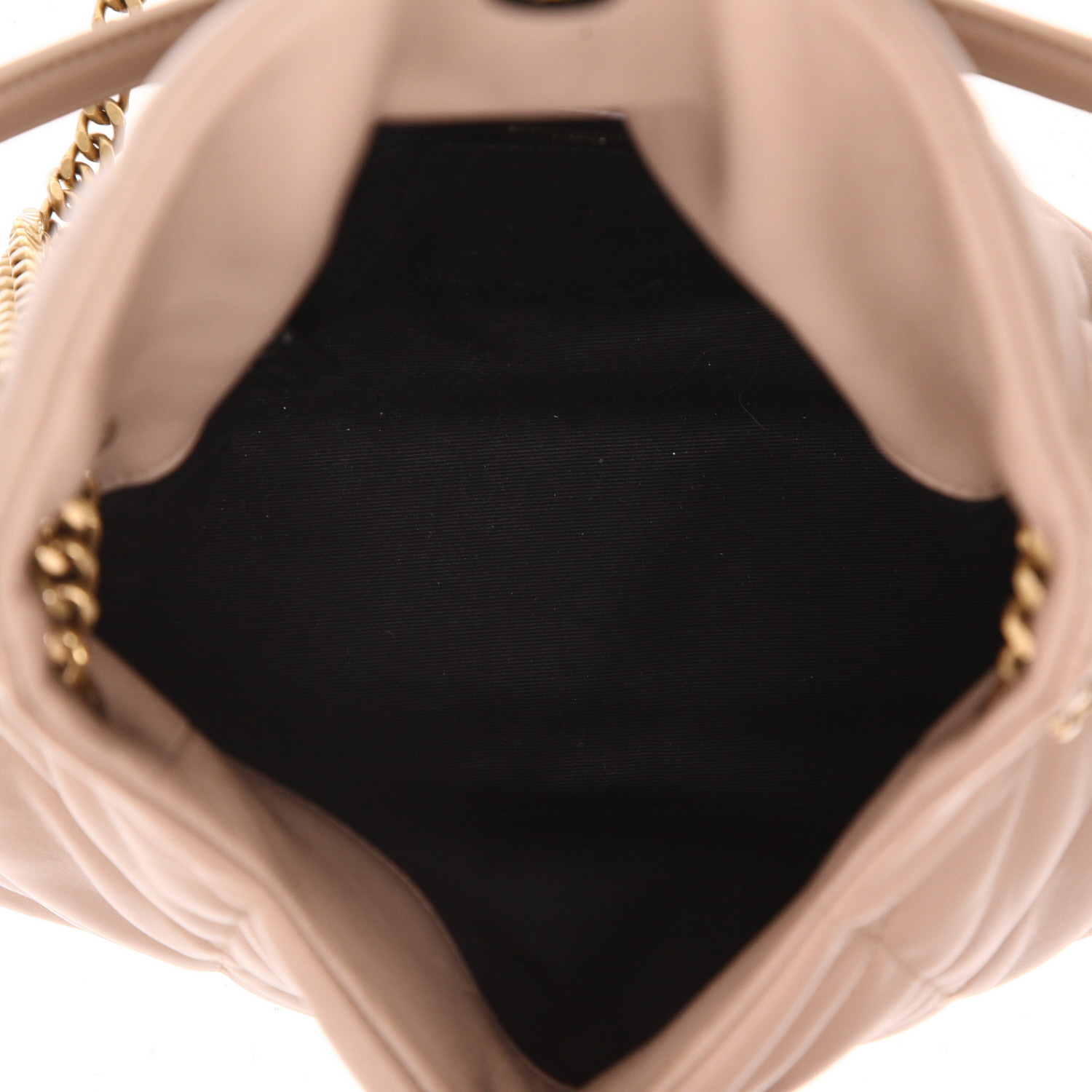 Borsa a tracolla Saint Laurent  Puffer in pelle trapuntata beige - Detail D3